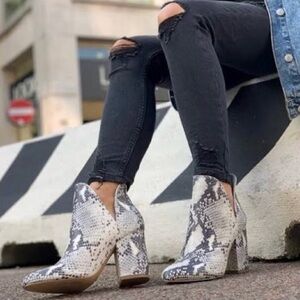 Steve Madden Snake Print Ankle Booties